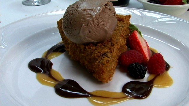 Fried Pecan Pie w:Jack Daniels Choc ice Cream