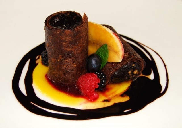 Masraff's Chocolate Cannelloni with Banana Brulee