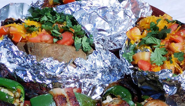 Beef-stuffed spuds