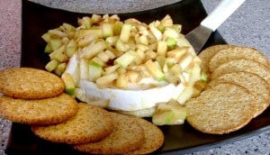 Brie and chopped apples