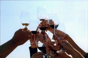 A toast with wine