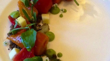 Roasted Beet Salad with Charred Scallions