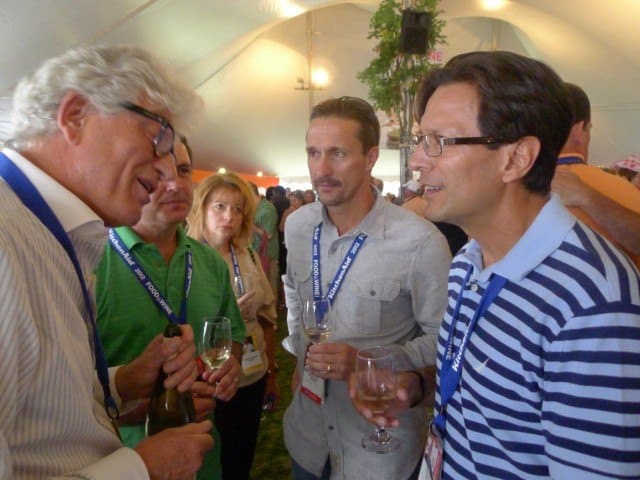 Louis Jadot's Jacques Lardiere talks with HEB wine buyers
