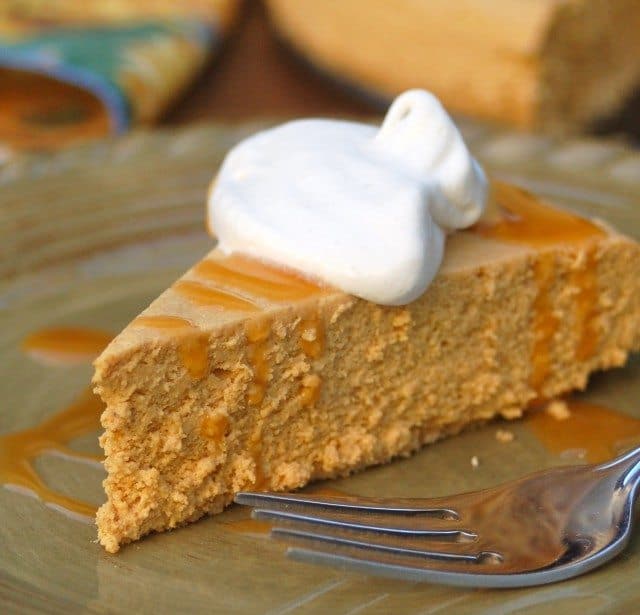 Slow Cooker Low Fat Pumpkin Cheesecake