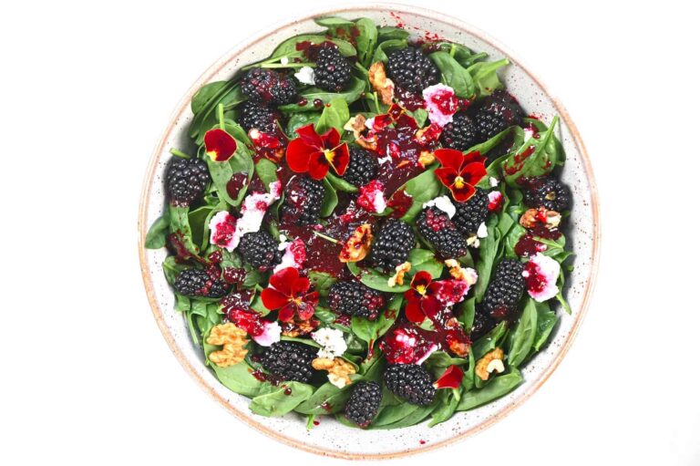 071224 blackberry spinach salad