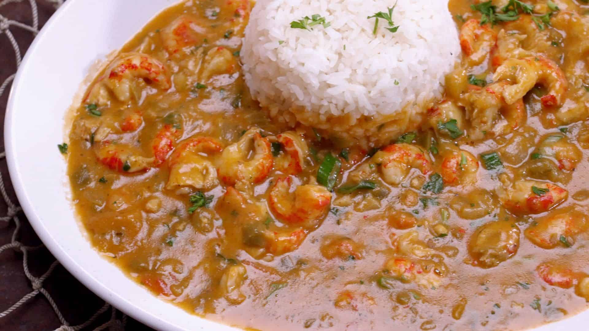 crawfish etouffee from poches seafood shoppe