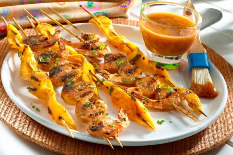 goya guava glazed shrimp kebabs