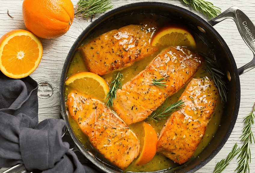 11425 orange glazed salmon with rosemary